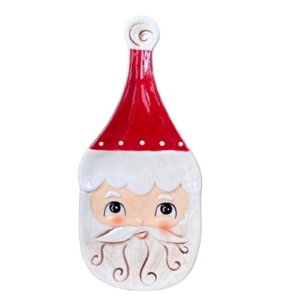 NEW Johanna Parker Santa Spoon Rest Plate Christmas Holiday Decor 🎅🏻